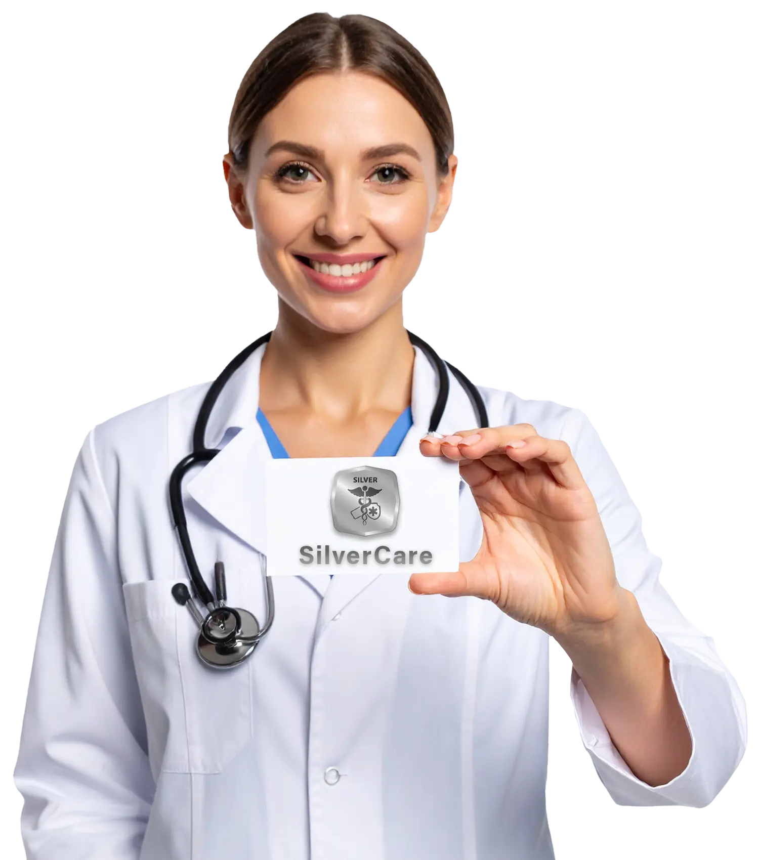 A doctor holding Remote MD Care Card Plan